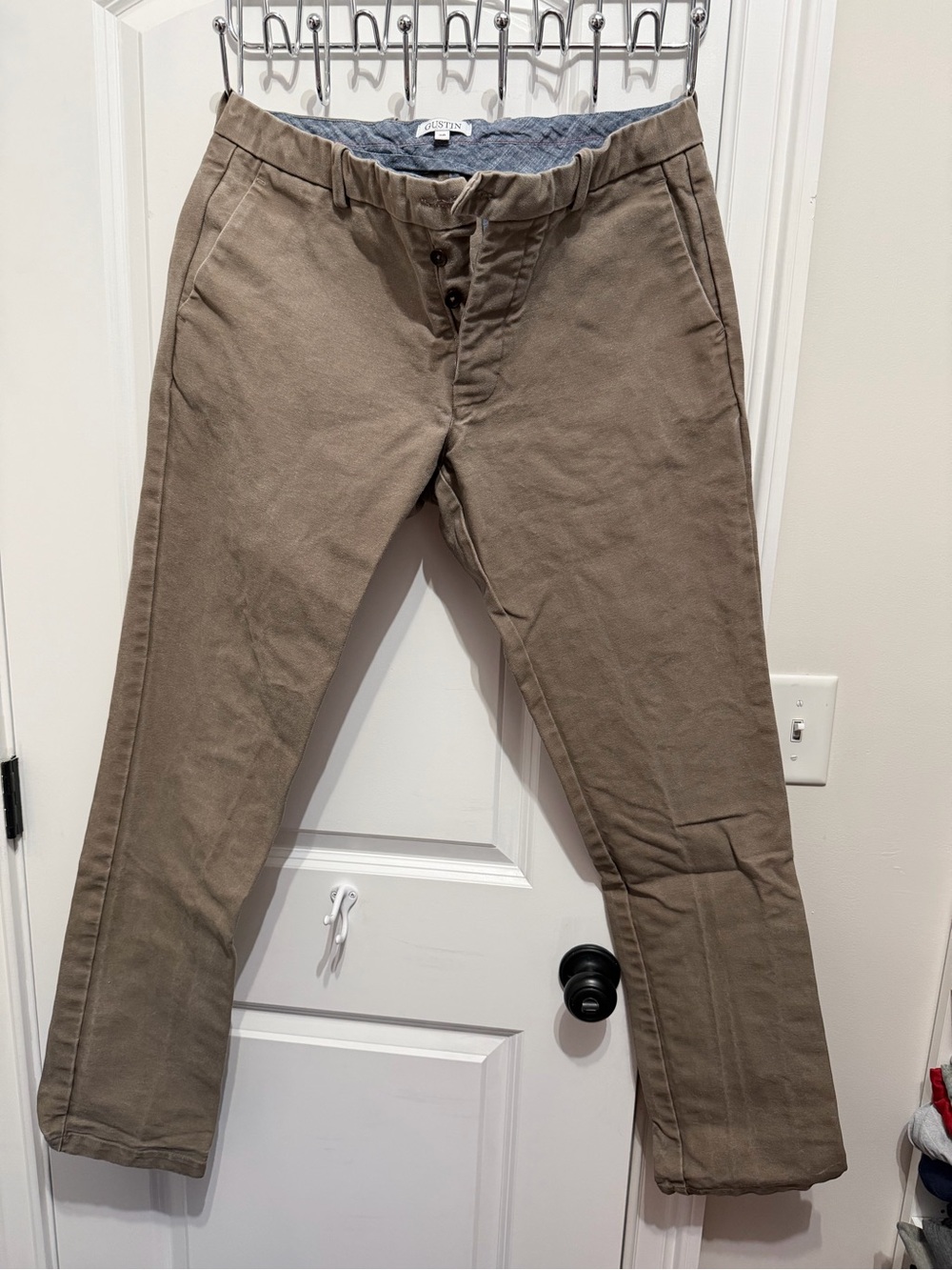 Gustin Men's Tan Slim Chino Pants